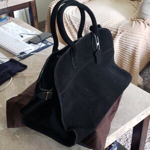 Black suede women bag